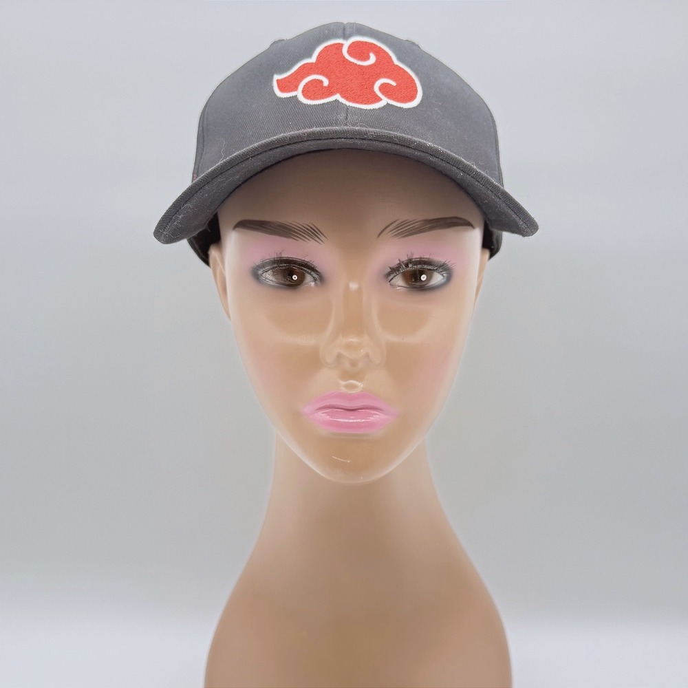 Naruto Shippuden Akatsuki‎ Cloud Anime Black Adjustable Baseball Hat OSFM NWT